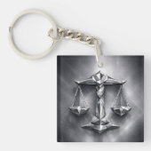 sterrenbeeld weegschaal sleutelhanger (Voorkant)