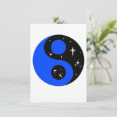 Sterrenbeeld Ying Yang, Wenskaart Feestdagenkaart (Staand voorkant)