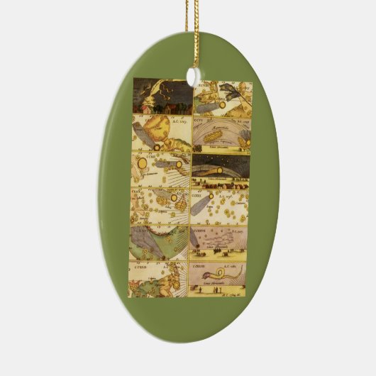 sterrenbeelden, Antiek sterrenkunde & Sterren Keramisch Ornament (Rechts)