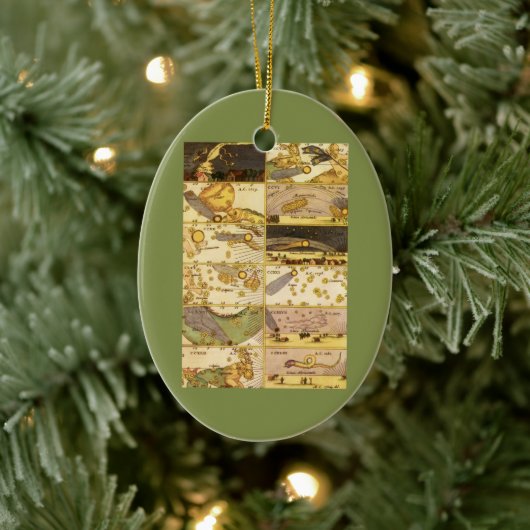  sterrenbeelden, Antiek sterrenkunde & Sterren Keramisch Ornament (Boom)