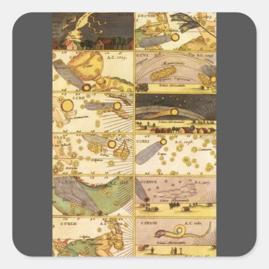 sterrenbeelden, Antiek sterrenkunde & Sterren Vierkante Sticker (Voorkant)