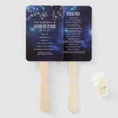 Sterrenbeelden | Constellation huwelijksprogramma Handwaaier (Voorkant en achterkant)