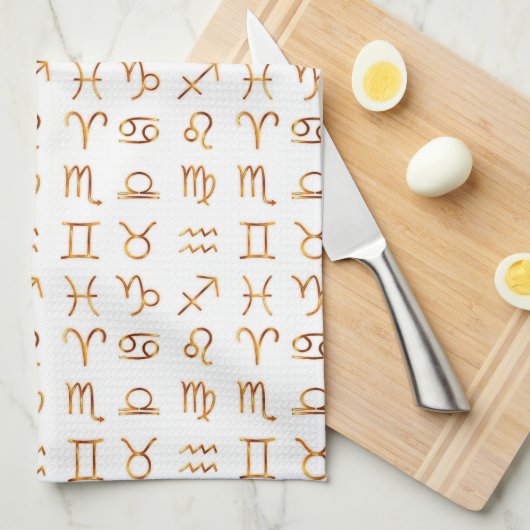 Sterrenbeelden Horoscoop Astrologie Tekenen Theedoek (Quarter Fold)