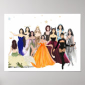 Sterrenbeelden, mode schets, kunstwerk, landschap, poster (Voorkant)