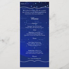 Sterrenbeelden op Blue Wedding Menu