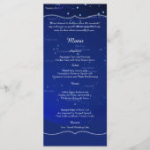 Sterrenbeelden op Blue Wedding Menu (Voorkant)