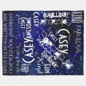 Sterrenbeelden personaliseren naam en woorden fleece deken (Voorkant (Horizontaal))