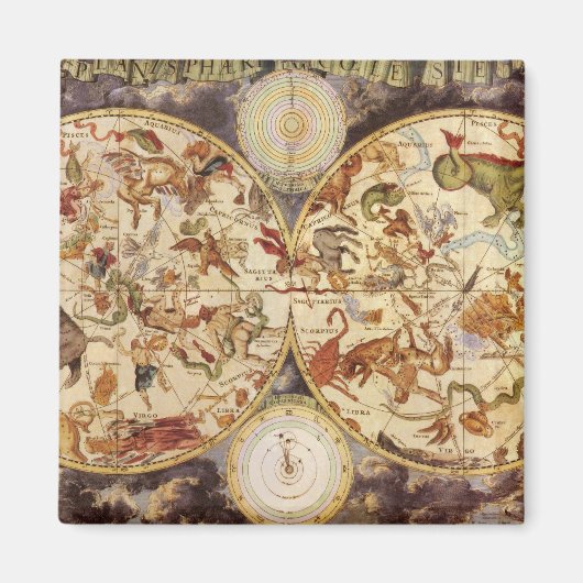 Sterrenbeelden,  sterrenkunde, Frederik de Wit Magneet (Voorkant)