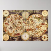 Sterrenbeelden, sterrenkunde, Frederik de Wit Poster (Voorkant)