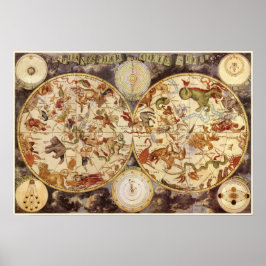 Sterrenbeelden,  sterrenkunde, Frederik de Wit Poster