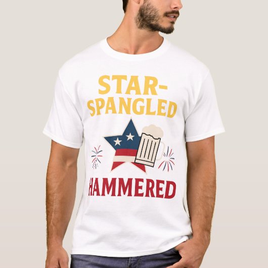 Sterrenbehangen Gehämmerde T-Shirt (Voorkant)