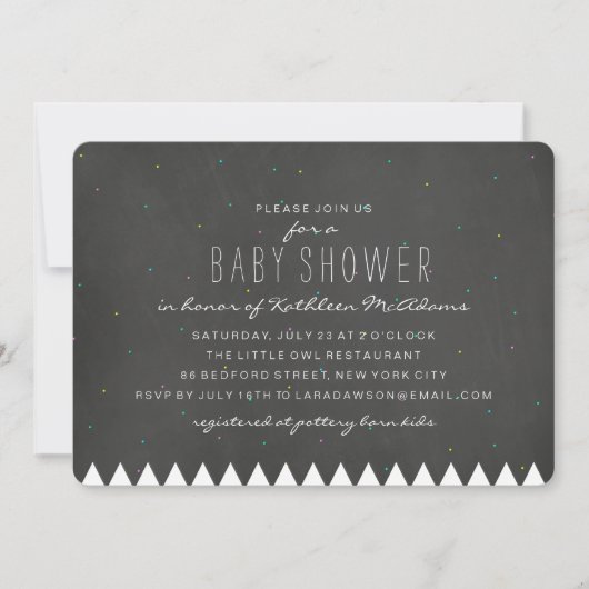 Sterrenberg baby shower uitnodiging (Voorkant)