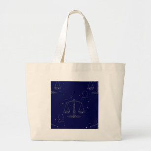 sterrenbibliotheek grote tote bag