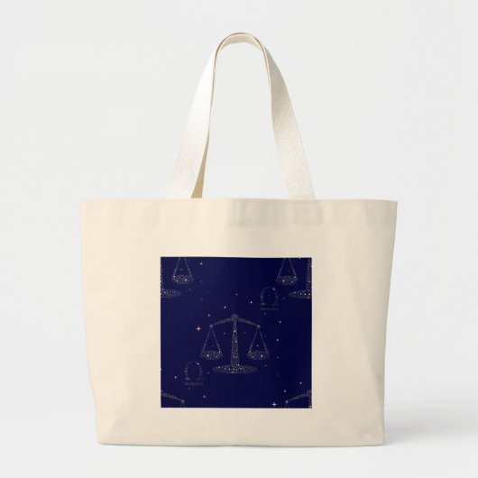 sterrenbibliotheek grote tote bag (Voorkant)