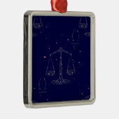 sterrenbibliotheek metalen ornament (Rechts)