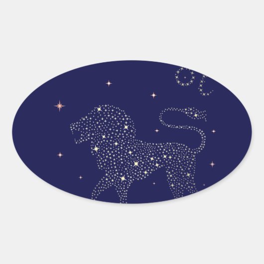 sterrenblad ovale sticker (Voorkant)