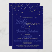 sterrenblauw Baby shower Kaart (Voorkant / Achterkant)