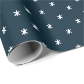 Sterrenblauw en wit patroongeschenk cadeaupapier (Rol Hoek)