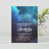 Sterrenblauwe nevel Modern wicca handfasting Kaart (Staand voorkant)