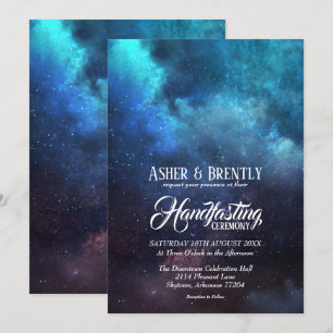 Sterrenblauwe nevel Modern wicca handfasting Kaart