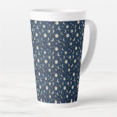 Sterrencafé en Maanpatroon Latte Mok (Rechterhoek)