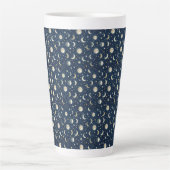 Sterrencafé en Maanpatroon Latte Mok (Voorkant)