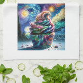 Sterrenconfectie: Van Gogh-geïnspireerde keukenhan Theedoek (Gevouwen)