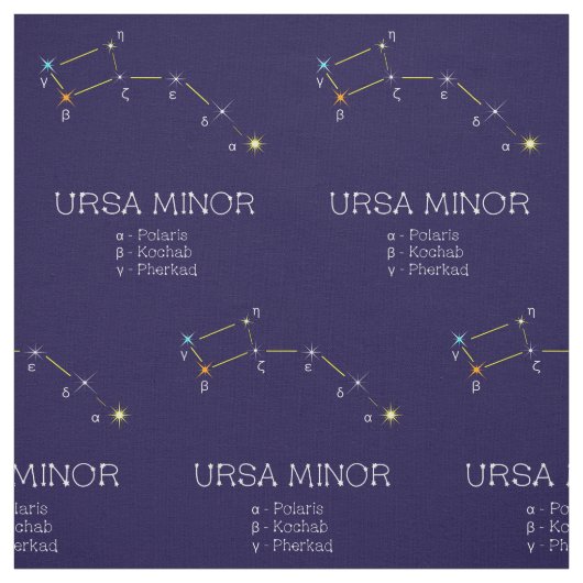 Sterrenconstellatie Ursa Minor Stof (Swatch)