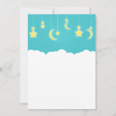 Sterrencrèche uitnodigingen voor babyfeestje (Achterkant)