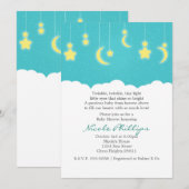 Sterrencrèche uitnodigingen voor babyfeestje (Voorkant / Achterkant)