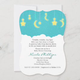 Sterrencrèche uitnodigingen voor babyfeestje