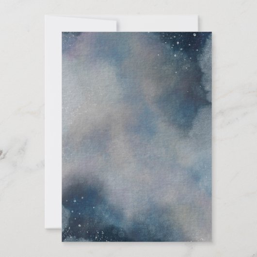 Sterrendag Maanlicht Nacht Monogram Huwelijksuitno Kaart (Achterkant)