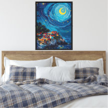 Sterrendorp aan de Kust Impressionistische Kunst