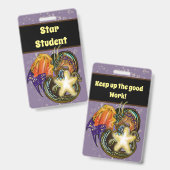 Sterrendrager Draak Ster Student Badge (Voor- en achterkant)