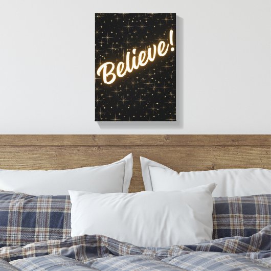 Sterrendromen: geloof in magie canvas afdruk (Insitu (Slaapkamer))