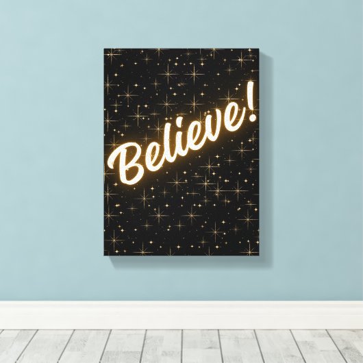 Sterrendromen: geloof in magie canvas afdruk (Insitu (Houten vloer))