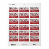 Sterrenfoto van Merry kerstpenseel Etiket (Full Sheet)