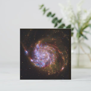 Sterrengeboorte in het Pinwheel: M101 Galaxy Feestdagenkaart