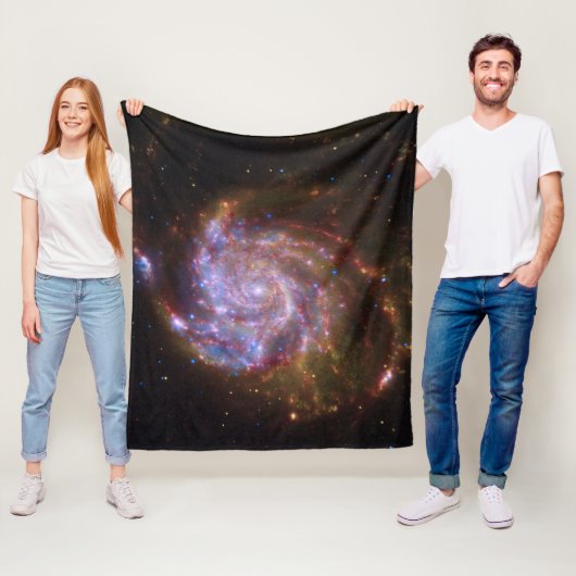 Sterrengeboorte in het Pinwheel: M101 Galaxy Fleece Deken (In situ)