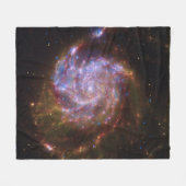 Sterrengeboorte in het Pinwheel: M101 Galaxy Fleece Deken (Voorkant (Horizontaal))