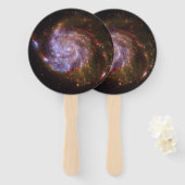 Sterrengeboorte in het Pinwheel: M101 Galaxy Handwaaier (Voorkant en achterkant)