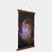 Sterrengeboorte in het Pinwheel: M101 Galaxy Hangend Wandkleed (Gebogen)