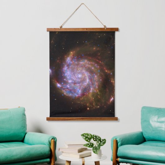 Sterrengeboorte in het Pinwheel: M101 Galaxy Hangend Wandkleed (Woonkamer)