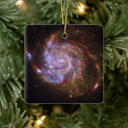 Sterrengeboorte in het Pinwheel: M101 Galaxy Keramisch Ornament (Boom)