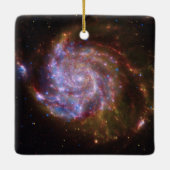 Sterrengeboorte in het Pinwheel: M101 Galaxy Keramisch Ornament (Achterkant)