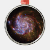 Sterrengeboorte in het Pinwheel: M101 Galaxy Metalen Ornament (Voorkant)
