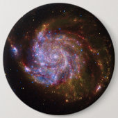 Sterrengeboorte in het Pinwheel: M101 Galaxy Ronde Button 6,0 Cm (Voorkant)