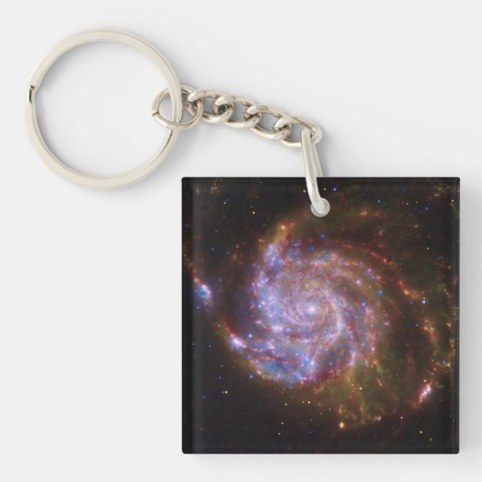 Sterrengeboorte in het Pinwheel: M101 Galaxy Sleutelhanger (Voorkant)