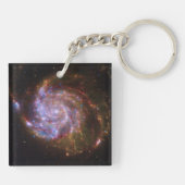 Sterrengeboorte in het Pinwheel: M101 Galaxy Sleutelhanger (Achterkant)