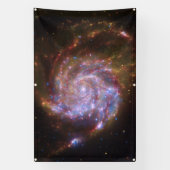 Sterrengeboorte in het Pinwheel: M101 Galaxy Spandoek (Verticaal)